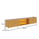 Ver imagem 3 de Rack para Tv até 85 Polegadas Maggiore 4 Portas com Led Naturale - Colibri