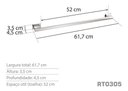 Ver imagem 3 de Toalheiro 60 Cm Inox - Kromus Rt0305