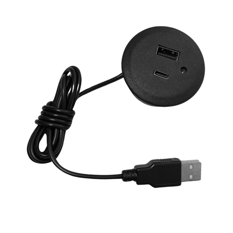 Tomada para Sofá USB C e USB a Embutir Fio de 110cm