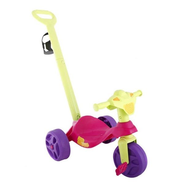 Motoca-Triciclo Infantil Bandeirante Kid Cross Rosa