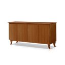 Ver imagem 1 de Buffet de Madeira Maciça Aparador Monterrey 4 Portas Vintage Retrô Reforçada Alta Qualidade Castanho