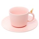 Ver imagem 3 de Conjunto 2 Xícaras de Chá de Cerâmica com Pires Colibri Rosa 170ml Wolff