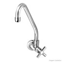 Ver imagem 1 de Torneira 1168 Para Cozinha Bica Movel Parede C-53 Sistema Volta De 1/4 Lp Cromado