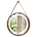 Ver imagem 5 de Espelho Redondo Adnet Premium Iluminado Led com Alça 50cm - Cobre Alça Caramelo Led 6000k