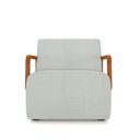 Ver imagem 7 de Kit 2 Poltronas Decorativa Sala de Estar Odessa Braços em Madeira Bouclê Cinza Claro G33 - Gran Belo