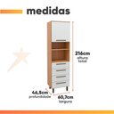 Ver imagem 4 de Armário de Cozinha Paneleiro 1 Porta 4 Gavetas Grécia Madeirado/off White