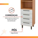 Ver imagem 7 de Armário de Cozinha Paneleiro 1 Porta 4 Gavetas Grécia Madeirado/off White