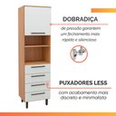 Ver imagem 6 de Armário de Cozinha Paneleiro 1 Porta 4 Gavetas Grécia Madeirado/off White