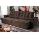 Ver imagem 2 de Sofá Retrátil Reclinável 250cm Ascari Suede Velut com molas Ensacadas - King House