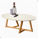 Ver imagem 3 de Mesa de Centro Oval para Sala Manila Off White