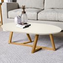 Ver imagem 1 de Mesa de Centro Oval para Sala Manila Off White