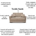 Ver imagem 7 de Sofá 2 Lugares Sala de Estar Recepção Suede Vitoria Bege Claro