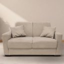 Ver imagem 2 de Sofá 2 Lugares Sala de Estar Recepção Suede Vitoria Bege Claro