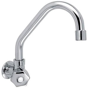 Torneira para Cozinha 1168 Metal Cromado C-50 Bica Móvel Parede LP