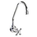Ver imagem 1 de Torneira para Cozinha 1168 Metal Cromado C-52 Bica Móvel Parede LP