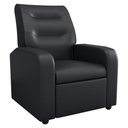 Ver imagem 4 de Poltrona Reclinável Decorativa Jersey Sintético Preto