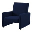 Ver imagem 1 de Poltrona De Recepção Camila Suede Azul Marinho - Dominic Decor