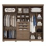 Guarda Roupa 4 Espelhos 6 Portas Marrom Avelã Branco - 2