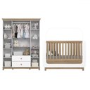 Ver imagem 3 de Quarto de Bebê Completo Aconchego 4 Portas 2 Gavetas com Vidro Branco/jequitibá - Henn