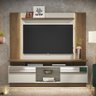 Home para TV com Prateleiras Brian Off White Nogueira com Led - 1