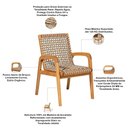 Ver imagem 6 de Kit 02 Cadeiras para Sala de Jantar Varanda Gourmet com Braço Trammare C07 Madeira Corda Náutica