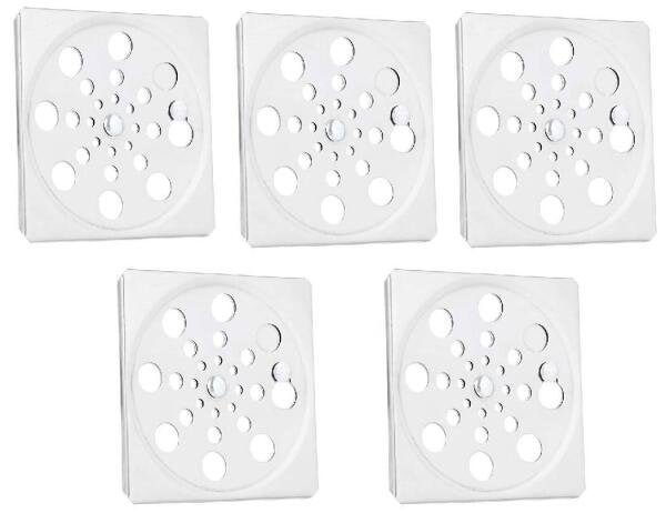 Kit 5 Grelhas Ralo Quadradas 10cmx10cm com Fechamento em Inox Dacunha - 1