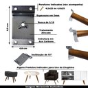 Ver imagem 2 de Kit 16 Chapinhas Chapa Inclinada 15º Fixação Pés Palito Rosca 5/16 Zincada