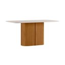Ver imagem 3 de Conjunto Sala de Jantar Mesa Serena 160x90 6 Cadeiras Anitta Ype/off/linho Areia