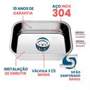 Ver imagem 2 de Cuba Pia Inox 47x30x17 - Inox 304 - American Steel