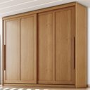 Ver imagem 2 de Guarda Roupa Casal 2 Portas de Correr 6 Gavetas MDF Atrane 268 cm Cinamomo Zanz