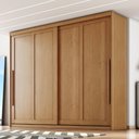 Ver imagem 6 de Guarda Roupa Casal 2 Portas de Correr 6 Gavetas MDF Atrane 268 cm Cinamomo Zanz