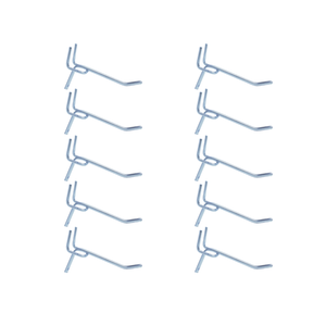 Kit 10 Ganchos Zincados para Chapa Perfurada - 5 Cm