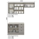 Ver imagem 4 de Cozinha Modulada 4 Portas Balcao Tampo 200 Cm Americana Cinza Calcare Henn
