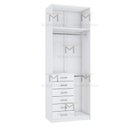 Ver imagem 5 de MÓDULO CLOSET COM 6 GAVETAS, CABIDEIROS E MALEIRO (A250XL90XP50) M395.B MUNDI MOVEIS