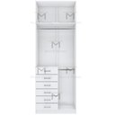 Ver imagem 4 de MÓDULO CLOSET COM 6 GAVETAS, CABIDEIROS E MALEIRO (A250XL90XP50) M395.B MUNDI MOVEIS