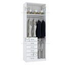 Ver imagem 6 de MÓDULO CLOSET COM 6 GAVETAS, CABIDEIROS E MALEIRO (A250XL90XP50) M395.B MUNDI MOVEIS