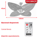 Ver imagem 4 de Ventilador Teto Winds Preto 4 Pás Econômico Sala Ventax 127v