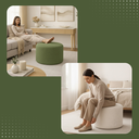 Ver imagem 3 de Puff Puffer Redondo Decorativo Descanso Sala Quarto Charme