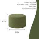 Ver imagem 5 de Puff Puffer Redondo Decorativo Descanso Sala Quarto Charme