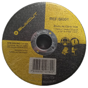 Kit com 50 Unidades de Disco de Inox Furo de 22,2mm 115x1,0