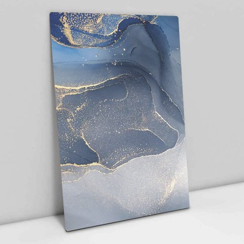 Quadro Decorativo em Canvas Abstrato Mármore TaColado Borda Infinita 60 x 40cm