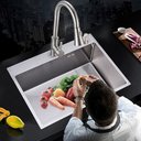 Ver imagem 5 de Cuba Pia Gourmet Inox 304 Nano Silver 60x45cm Guimmis.casa
