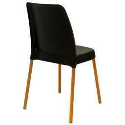 Cadeira Tramontina Vanda em Polipropileno Preto com Pernas de Alumínio Linheiro - 5