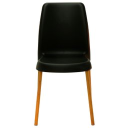 Cadeira Tramontina Vanda em Polipropileno Preto com Pernas de Alumínio Linheiro - 2