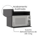 Ver imagem 4 de Armario Nicho Microondas 58 cm Etna Grafite Poliman