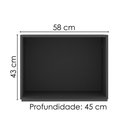 Ver imagem 3 de Armario Nicho Microondas 58 cm Etna Grafite Poliman