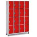 Ver imagem 1 de Armário Roupeiro Aço 16 Portas 191×130×41cm Volume C/ Tranca Cor:vermelho