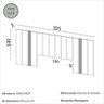 Cabeceira Estofada para Cama King Size 325cm Tw155 Dalla Costa - Freijo/linho Cinza Claro - 3
