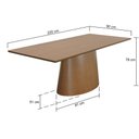 Ver imagem 2 de Mesa de Jantar Roma Retangular 220x90cm - Amêndoa - Tampo 220x90cm Laminado Cinamomo