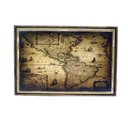Ver imagem 1 de Quadro em Linho e Madeira Antique Mapa Mar Oldway